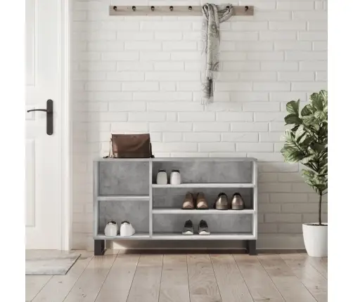 Apavu Plaukts, Betonpelēks, 102X36X60 Cm, Inženierijas Koks Vidaxl