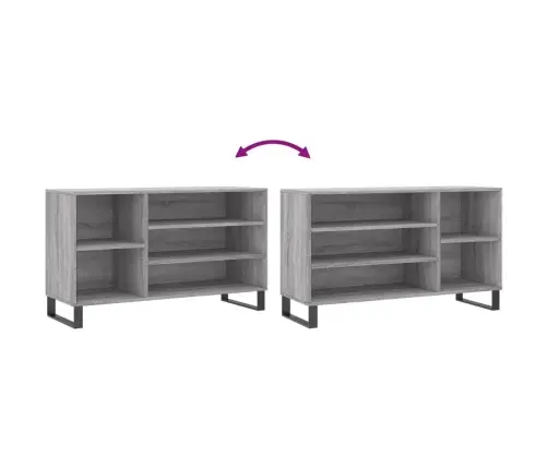 Apavu Plaukts, Pelēcīga Ozolkoka,102X36X60Cm, Inženierijas Koks Vidaxl