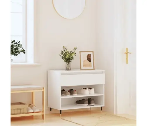 Jalatsikapp, Valge, 70 X 36 X 60 cm Tehispuit