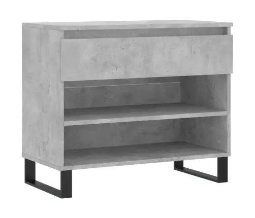 Apavu Plaukts, Betona Pelēks, 70X36X60 Cm, Inženierijas Koks Vidaxl