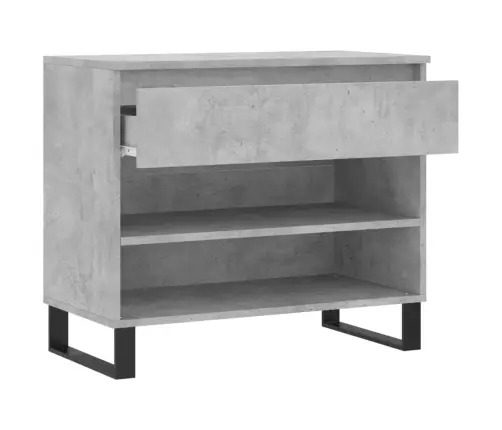 Apavu Plaukts, Betona Pelēks, 70X36X60 Cm, Inženierijas Koks Vidaxl