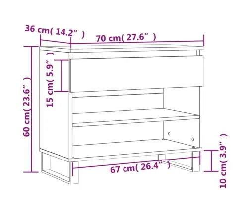 Kingakapp, Hall Sonoma Tamm, 70 X 36 X 60 cm Tehispuit