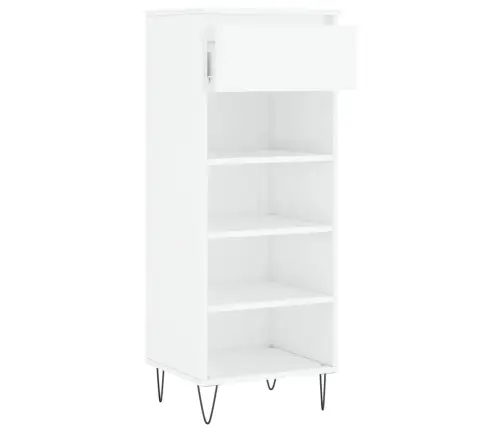 Apavu Skapītis, Spīdīgi Balts, 40X36X105 Cm, Inženierijas Koks Vidaxl