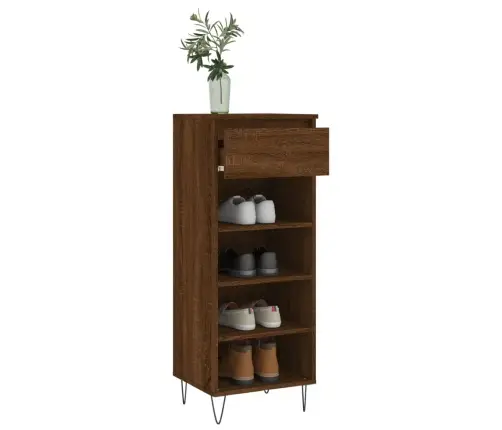 Spintelė Batams, Ruda Ąžuolo, 40X36X105cm Apdirbta Mediena