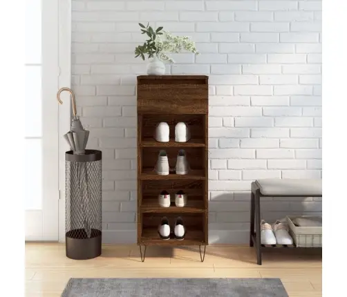 Spintelė Batams, Ruda Ąžuolo, 40X36X105cm Apdirbta Mediena