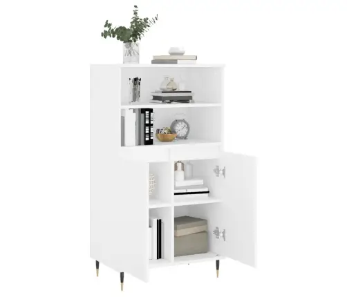 Komoda, Baltos Spalvos, 60X36X110cm Apdirbta Mediena