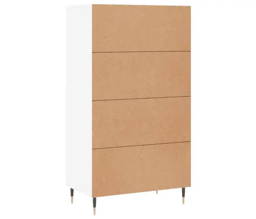 Komoda, Baltos Spalvos, 60X36X110cm Apdirbta Mediena