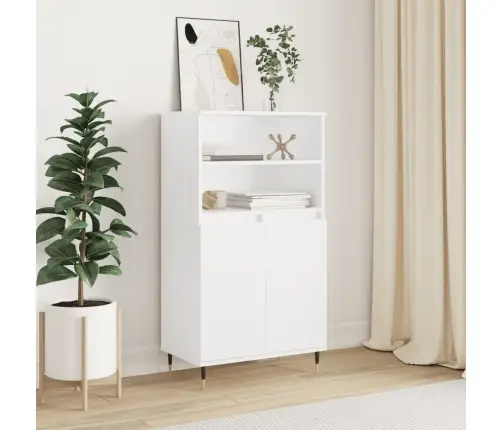 Komoda, Baltos Spalvos, 60X36X110cm Apdirbta Mediena