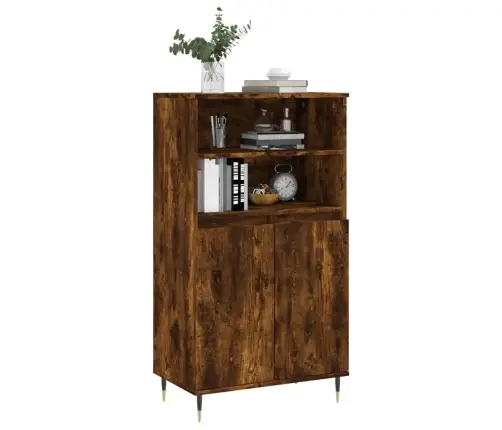 Komoda, Dūminio Ąžuolo Spalvos, 60X36X110cm Apdirbta Mediena