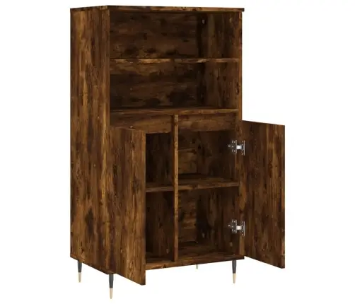 Komoda, Dūminio Ąžuolo Spalvos, 60X36X110cm Apdirbta Mediena