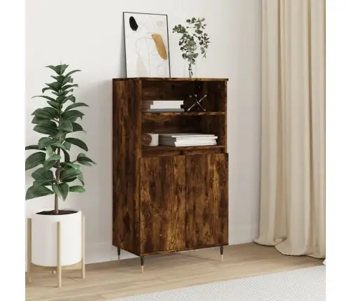 Komoda, Dūminio Ąžuolo Spalvos, 60X36X110cm Apdirbta Mediena