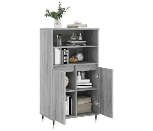 Komoda, Pilkos Ąžuolo Spalvos, 60X36X110cm Apdirbta Mediena