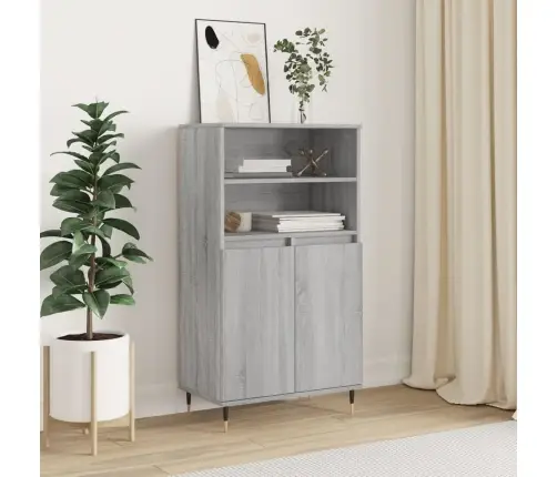 Komoda, Pilkos Ąžuolo Spalvos, 60X36X110cm Apdirbta Mediena