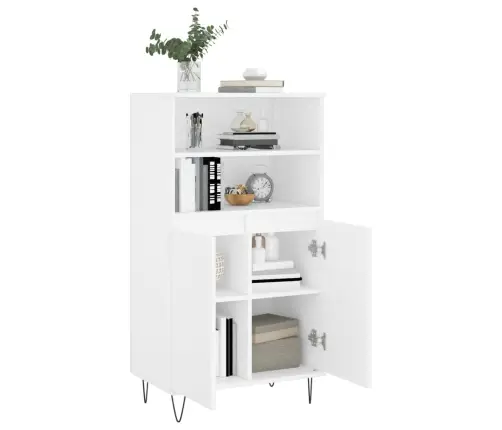 Augstais Skapītis, Balts, 60X36X110 Cm, Inženierijas Koks Vidaxl