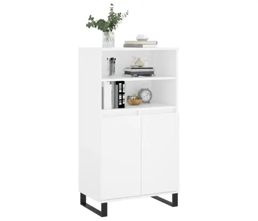 Augstais Skapītis, Balts, 60X36X110 Cm, Inženierijas Koks Vidaxl