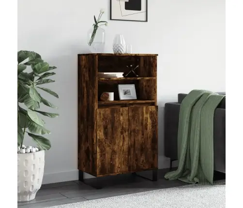 Komoda, Dūminio Ąžuolo Spalvos, 60X36X110cm Apdirbta Mediena