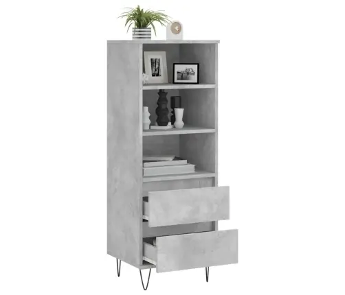 Kõrge Kapp, Betoonhall, 40 X 36 X 110 cm Tehispuit