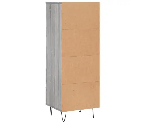 Augstais Skapītis, Pelēcīgs, 40X36X110 Cm, Inženierijas Koks Vidaxl