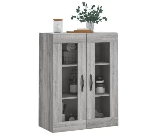 Sienas Skapītis, 69,5X34X90 Cm, Inženierijas Koks, Pelēks Koks Vidaxl