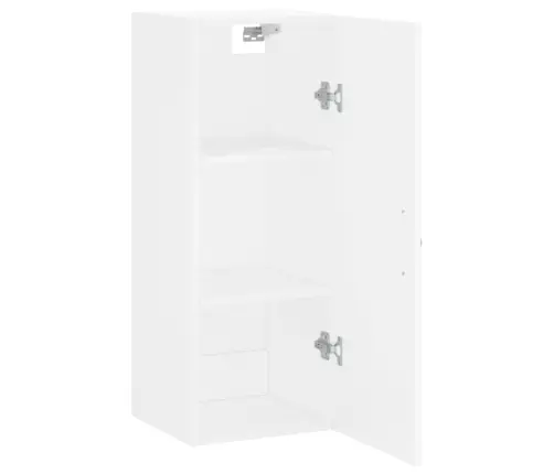 Seinakapp, Valge, 34,5X34X90 cm Tehispuit