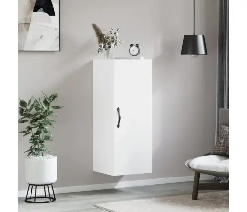 Seinakapp, Valge, 34,5X34X90 cm Tehispuit