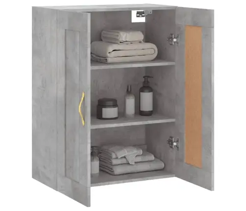 Sienas Skapītis, 69,5X34X90Cm, Inženierijas Koks, Betona Pelēks Vidaxl