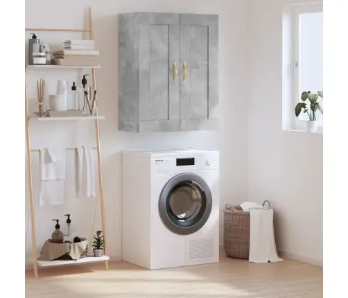 Sienas Skapītis, 69,5X34X90Cm, Inženierijas Koks, Betona Pelēks Vidaxl