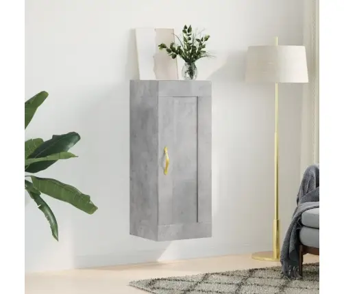 Sienas Skapītis, 34,5X34X90Cm, Inženierijas Koks, Betona Pelēks Vidaxl