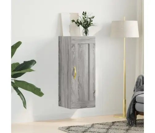 Sienas Skapītis, 34,5X34X90 Cm, Inženierijas Koks, Pelēks Koks Vidaxl Sienas Skapītis, 34,5X34X90 Cm, Inženierijas Koks, Pelēks Koks Vidaxl