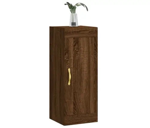 Sienas Skapītis, 34,5X34X90Cm, Inženierijas Koks,Ozolkoka Brūns Vidaxl