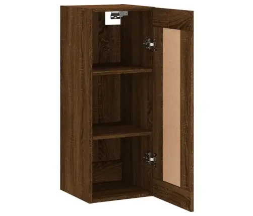 Sienas Skapītis, 34,5X34X90Cm, Inženierijas Koks,Ozolkoka Brūns Vidaxl