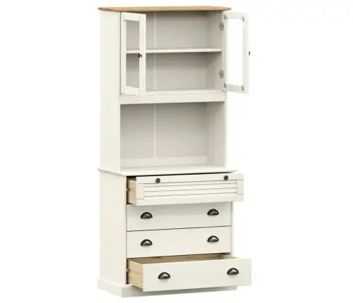 Kõrge Kapp "Vigo" Valge, 80 X 40 X 176 cm Männipuit