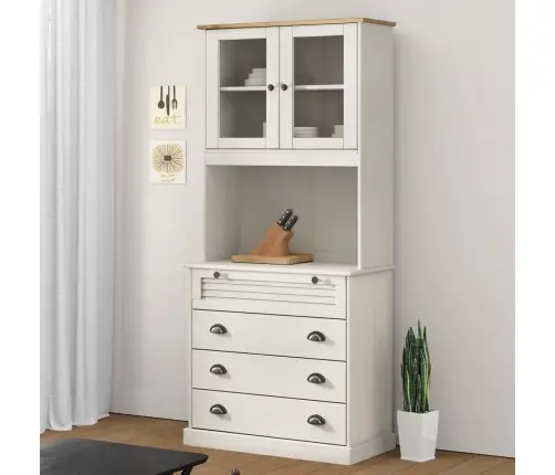 Kõrge Kapp "Vigo" Valge, 80 X 40 X 176 cm Männipuit