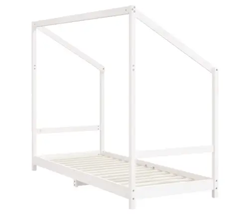Bērnu Gultas Rāmis, Balts, 80X200 Cm, Priedes Masīvkoks Vidaxl