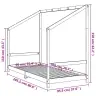 Bērnu Gultas Rāmis, Melns, 90X200 Cm, Priedes Masīvkoks Vidaxl