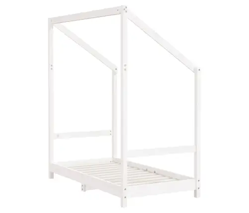 Bērnu Gultas Rāmis, Priedes Masīvkoks, 70X140 Cm, Balts Vidaxl