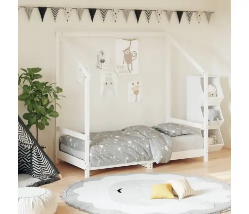 Lastevoodi Raam, Valge, 80 X 160 cm Männipuit