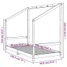Bērnu Gultas Rāmis, Melns, 90X190 Cm, Priedes Masīvkoks Vidaxl