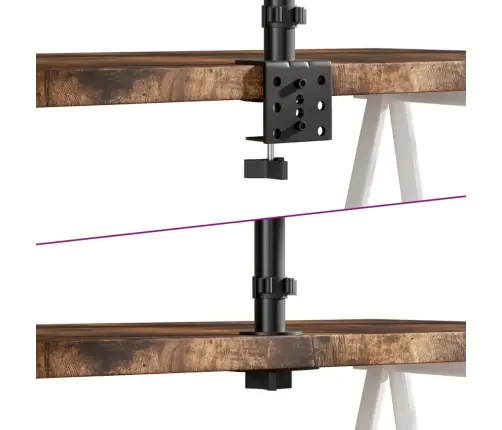 Dubultais Monitora Statīvs, Melns, Tērauds, Vesa, 75/100 Mm Vidaxl