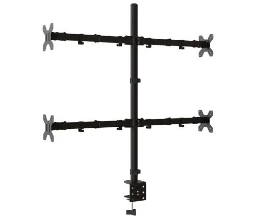 Monitora Statīvs, Melns, Tērauds, Vesa, 75/100 Mm Vidaxl