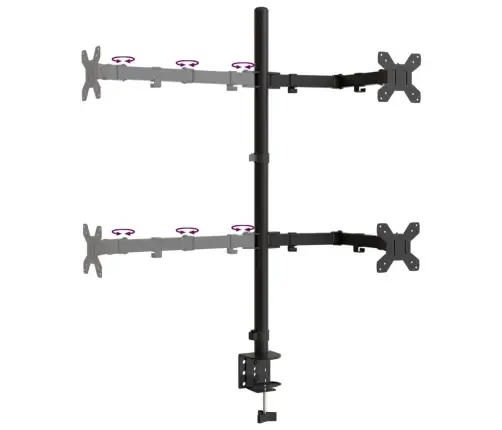 Monitora Statīvs, Melns, Tērauds, Vesa, 75/100 Mm Vidaxl