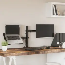 Monitora Statīvs, Melns, Tērauds, Vesa, 75/100 Mm Vidaxl