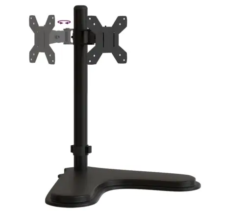 Monitora Statīvs, Melns, Tērauds, Vesa, 75/100 Mm Vidaxl