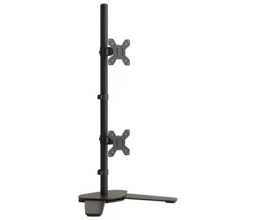 Dubultais Monitora Statīvs, Melns, Tērauds, Vesa, 75/100 Mm Vidaxl