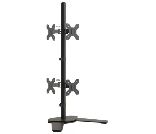 Dubultais Monitora Statīvs, Melns, Tērauds, Vesa, 75/100 Mm Vidaxl