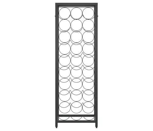 Veiniriiul 27 Pudelile, Must, 34 X 18 X 100 cm Sepistatud Raud