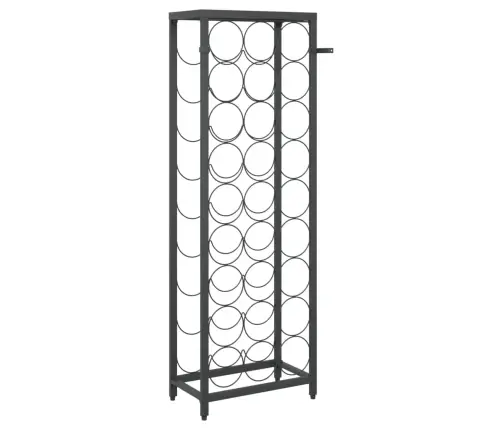 Veiniriiul 27 Pudelile, Must, 34 X 18 X 100 cm Sepistatud Raud