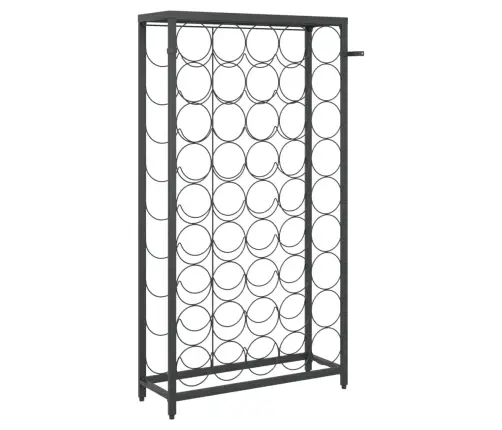 Veiniriiul 45 Pudelile, Must, 54 X 18 X 100 cm Sepistatud Raud