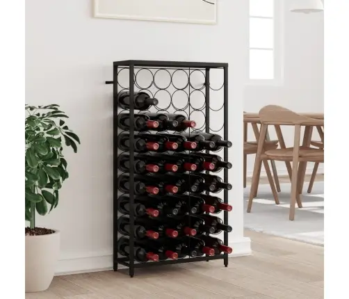 Veiniriiul 45 Pudelile, Must, 54 X 18 X 100 cm Sepistatud Raud