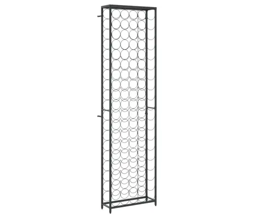 Vīna Pudeļu Plaukts 95 Pudelēm, 54X18X200 Cm, Melna Dzelzs Vidaxl
